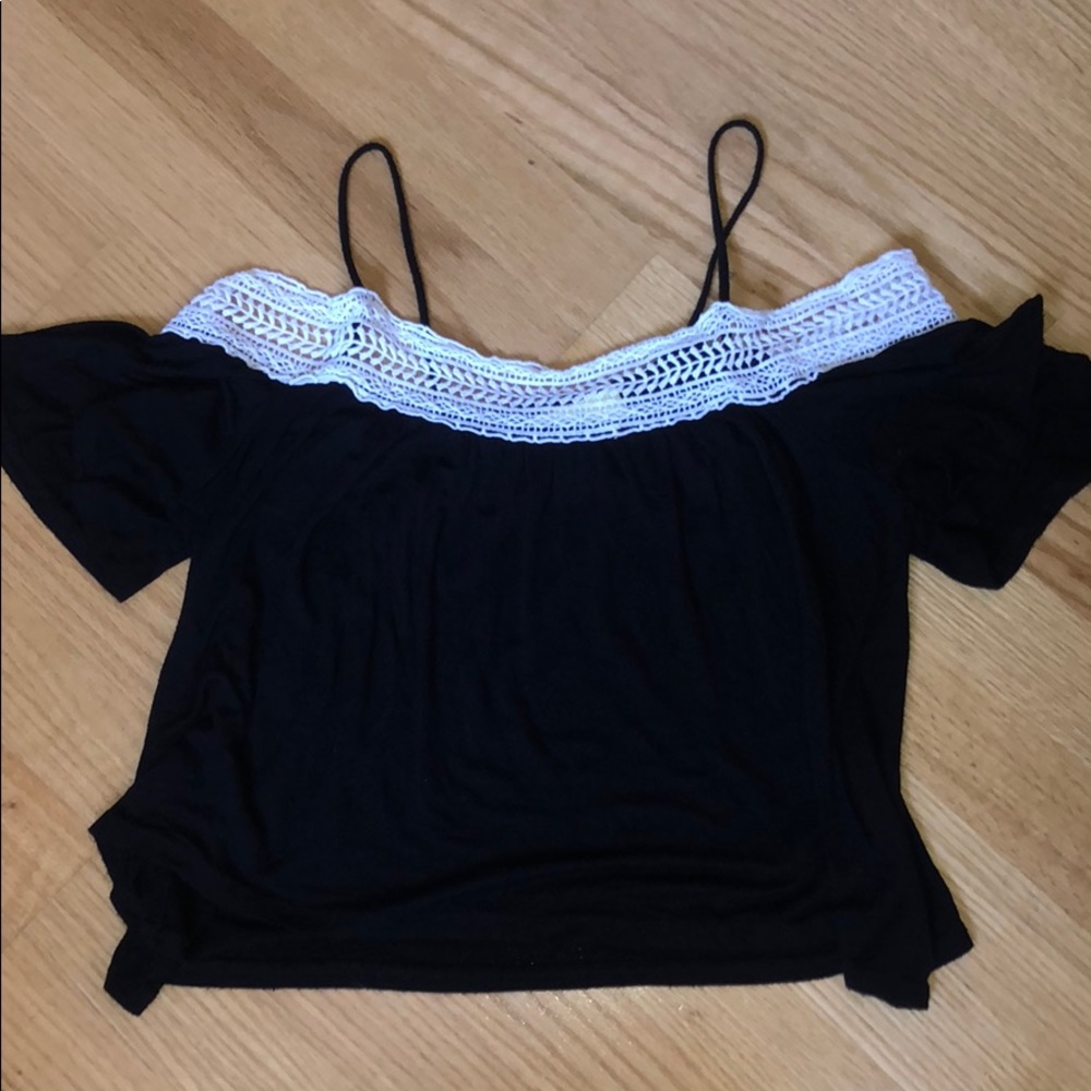 Charlotte Russe Size Small Black and White Blouse